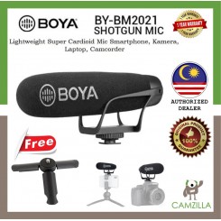 Boya BY-BM2021 Super Cardioid Shotgun Video Microphone for DSLR Camera Camcorder/Smartphone FREE Universal Mini Tripod